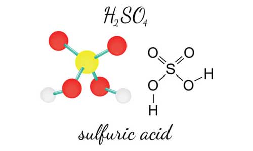 ساختار شیمیایی اسید سولفوریک