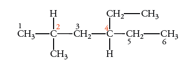 مثال برای نامگذاری ترکیبات آلی به روش آیوپاک